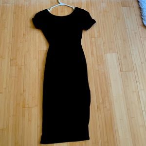 2 Saints Midi Black Dress with Open Back